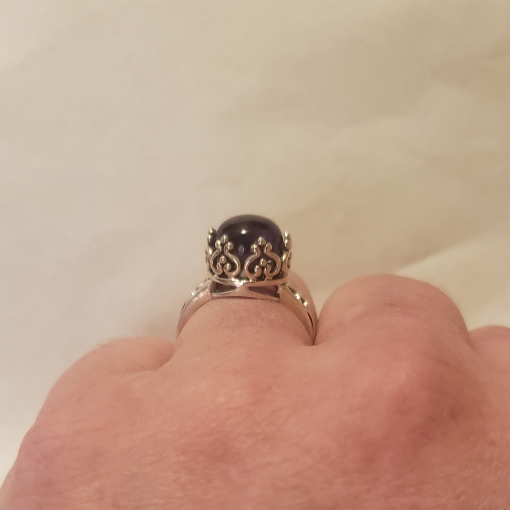 Amethyst Crown Ring ~ Solid 925 Silver - image 8